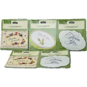 Hallmark Heartline Vintage THANK YOU ATTACHMENTS Lot of 5 Sealed Packages NOS